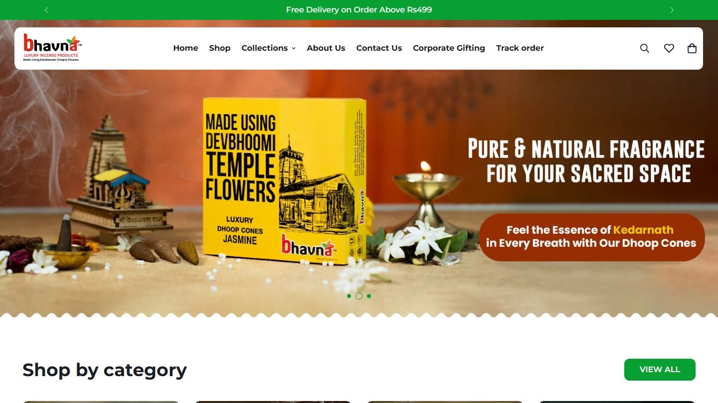 Bhavna Dev Bhoomi website (bhavnadevbhoomi.com) built by Ravi Negi