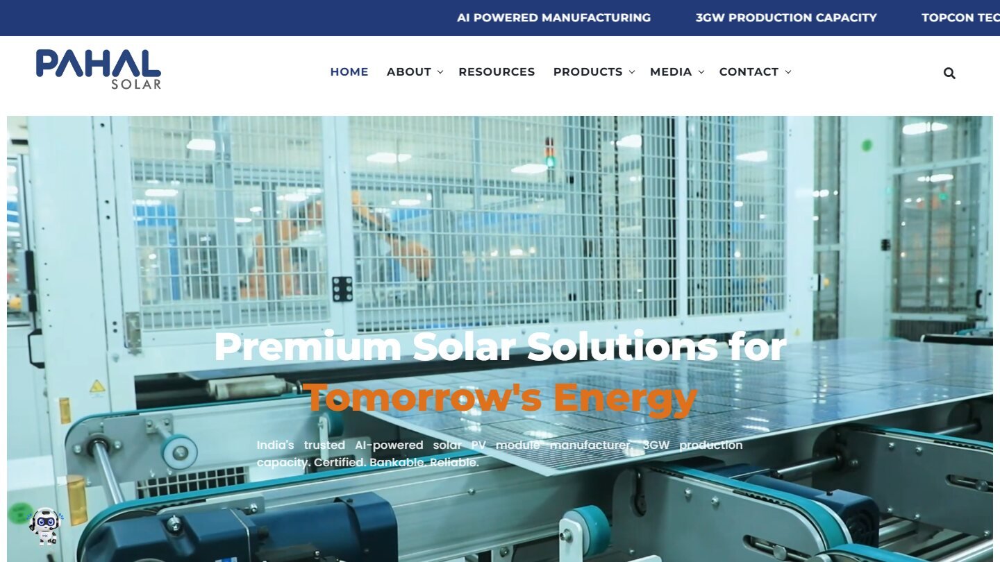 Pahal Solar website (pahalsolar.com) built by Ravi Negi
